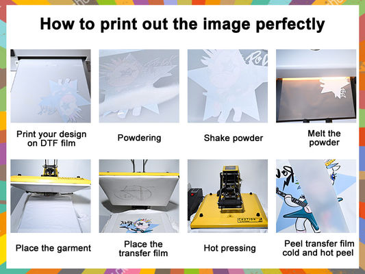 DTF-transferfilmrol 60cm*100m dubbelzijdig Matte Clear PreTreat PET Warm Transfer Paper Koud en heet peelen