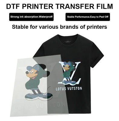 DTF-drukfilm 42cm*100M glanzend Matte witte inktdrukfilm voor kleding