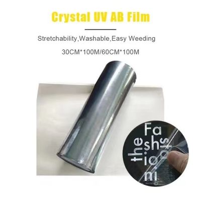 Goud zilver UV DTF-transferfilm Wit transparante Ab-film voor mobiele telefoonhoesjes