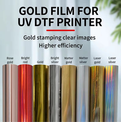 30 cm UV DTF Warmtstempelen Folie Holografische film HTV warmteoverdracht film goud zilver voor hard oppervlak