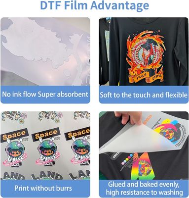 60cm*100m 75 micron Glanzend/Matte Finish Digitaal DTF-filmprinten met rekbaarheid