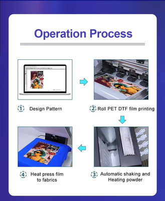 6Pass 4m/h DTF-printer met poedershaker en Maintop 6.1 Software