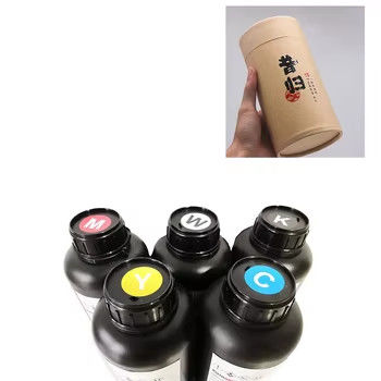 CMYKW+Vanish 500ml LED Digitale UV Curing Printing Ink Voor scherpe resolutie