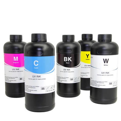 UV Hard Soft Ink CMYKW Kleur Voor XP600 TX800 Dx5 Dx7 Printkop 500ML