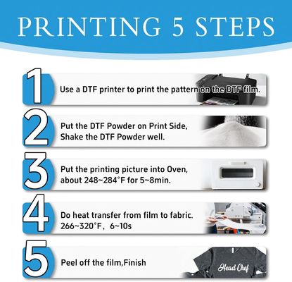75 micron digitaal printen Dtf film direct op film met koud of heet of onmiddellijk scheuren