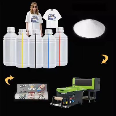 Afdrukken van 1000 ml witte inkt Cyan Ink Direct to Film met Opacity en Definition