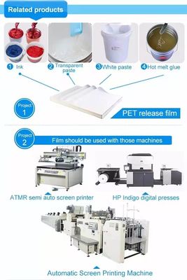 Hittebestendige afdruk Niet-aansluitend PET Glanzend Matte Release Film voor Offset Screen Printing
