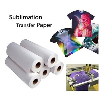44 inch * 100m 29 Gsm Adembare sublimatie-printpapier Voor subdrukken met kleurstoffen