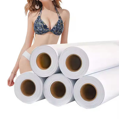 56 inch*100m Stretch Sublimation Paper Roll Wit 42 gsm Voor professioneel stofdrukken