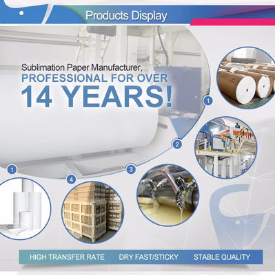 Digitaal drukken 47 inch 100gsm Roll To Roll Sublimatiepapier voor grootformaat Sublimatieprinter