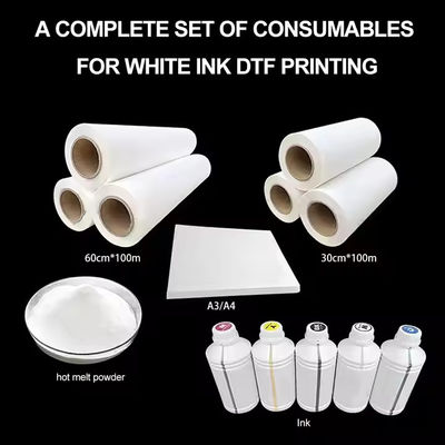 30cm*100M warmpeeling enkelvoudige dubbelzijdige rol DTF-transferfilm voor DTF-inktjetprinter