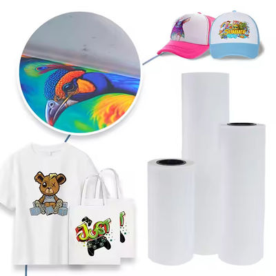 33 cm x 100 M DTF PET-rol 75 micron witte warmteoverdrachtfilm voor op maat gemaakte ontwerpen